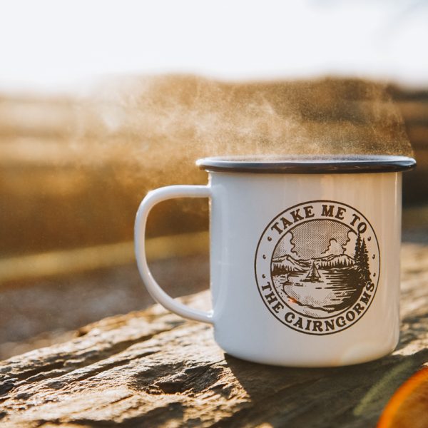 Cairngorms Enamel Mug – Soy Candle