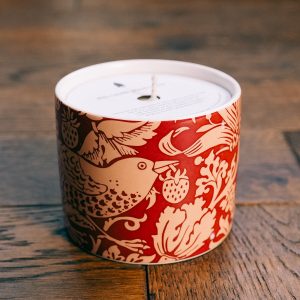 William Morris Ceramic Candle – Red