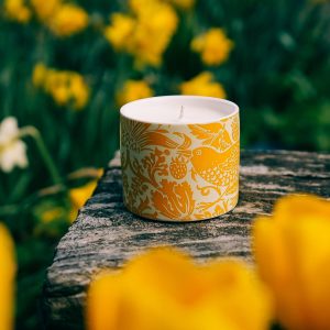 William Morris Ceramic Candle – Yellow